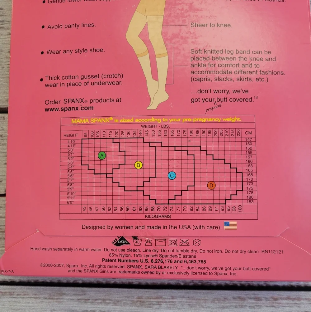 Mama SPANX Nude Maternity Footless Pantyhose Size A 007‎